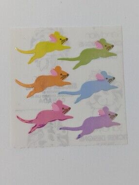 Sandylion Stickers Vintage Rats Mice Rodents Pastel